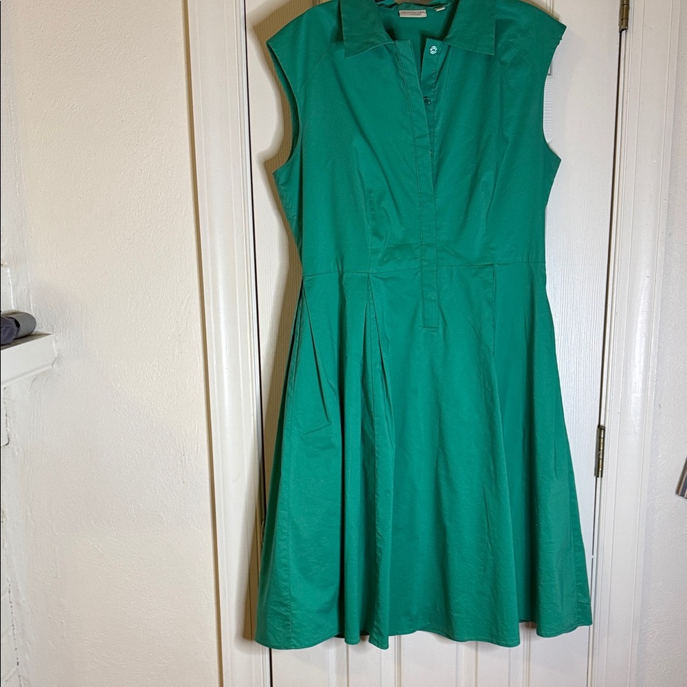 Eva Mendes for New York & Company Teal Midi Dress